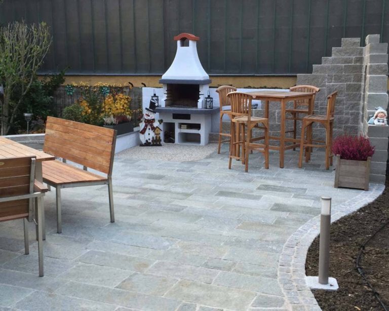 Gneis Luserna - grauem Grossstein Terrasse