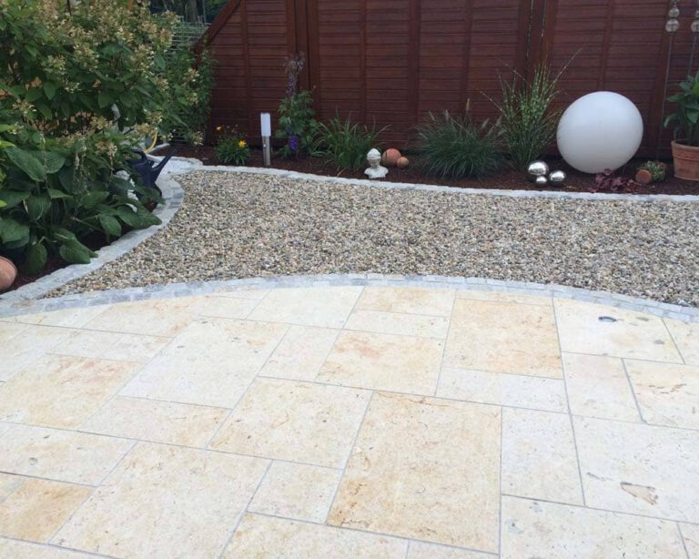 Kalkstein - Travertin beige Terrasse